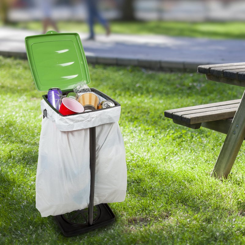 Wakeman Portable Trash Bag Holder - Collapsible Trashcan for Garbage - Indoor/Outdoor Use - Ideal for Camping, Recycling, and More by Wakeman Outdoors (Green) - Image 2